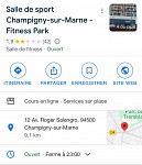 Fitness park champigny sur marne 12 rue roger salengro 94500 champigny sur marne